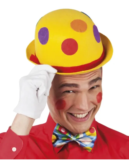 CHAPEAU ROND DE CLOWN 6ASS.  6 couleurs au choix. BLD04006  Âge Min...