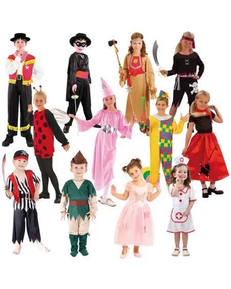 COSTUME ENFANTS 12ASS. 3/4 4/6 7/9  12 modèles différents. Tailles ...