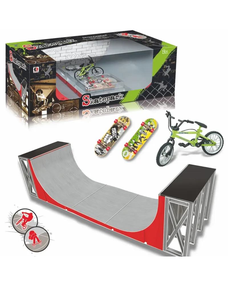 SKATEPARK 1 VELO 2 SKATES A DOIGT  2 skates à doigt et 1 vélo inclu...
