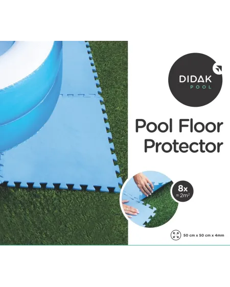 8 DALLES PISCINE 50x50x0,4CM BLEU  50 X 50 cm. Epaisseur : 0.4 cm. ...