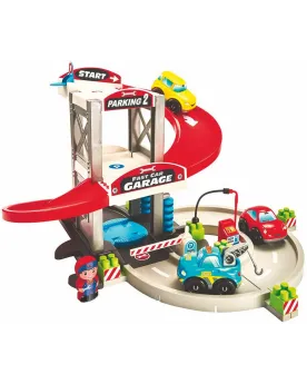 ABRICK LE GARAGE 2 ETAGES + 3 VOITURES  1 personnage, 1 lanceur, 1 ...