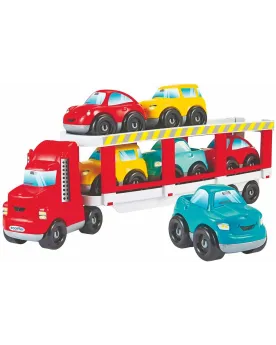 ABRICK LE TRANSPORTEUR + 6 VEHICULES  6 véhicules inclus. ECF3289 E...