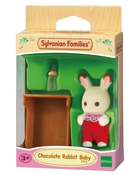 BEBE LAPIN CHOCOLAT  Bébé Lapin chocolat - Fourni avec 1 berceau et...