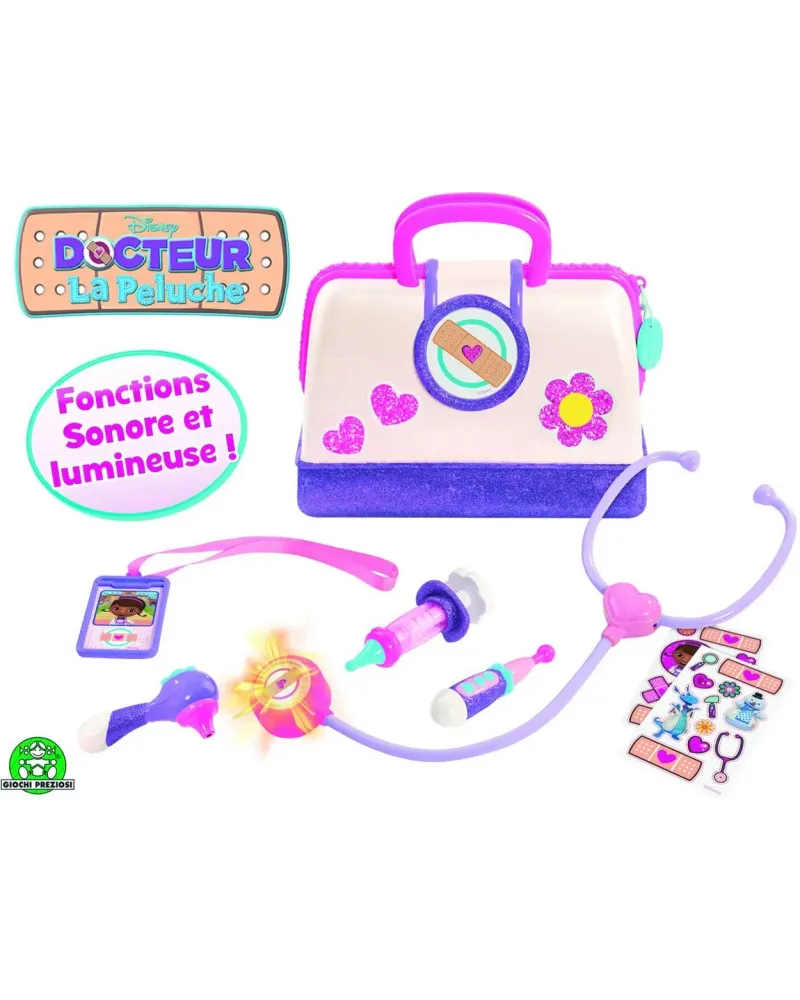 DOCTEUR LA PELUCHE MALLETTE DOC  La mallette de Doc avec un stéthos...