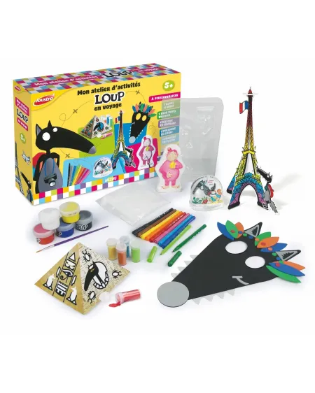 LOUP EN VOYAGE COFFRET MULTI ACTIVITES  5 bricolages à réaliser : b...