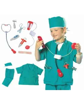 PANOPLIE DE CHIRURGIEN + STETHO + ACC.  1 stéthoscope et des access...