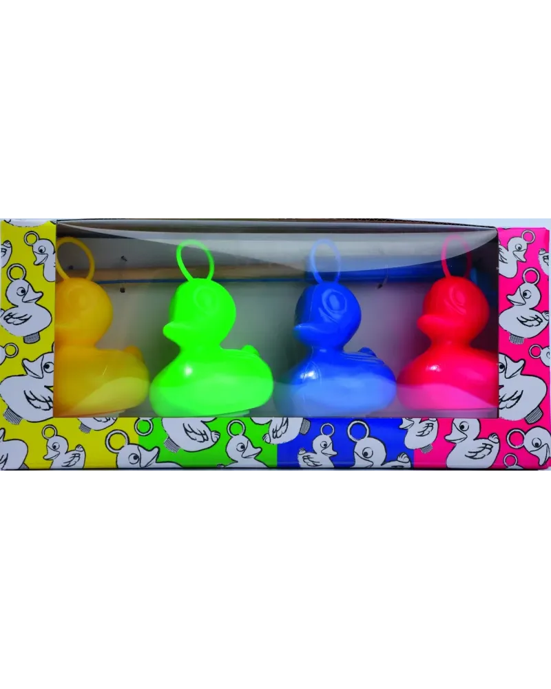 BOITE 4 CANARDS + 1 CANNE  4 canards et 1 canne à pêche. LEY4609  Â...