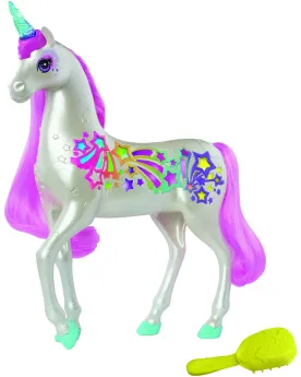 BARBIE LICORNE ARC EN CIEL L/S  Tu pourras brosser sa jolie crinièr...