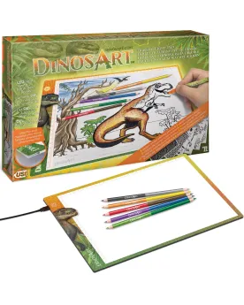 DINOS ART TABLETTE LUMINEUSE DE DESSIN  Dessine puis colorie des ch...