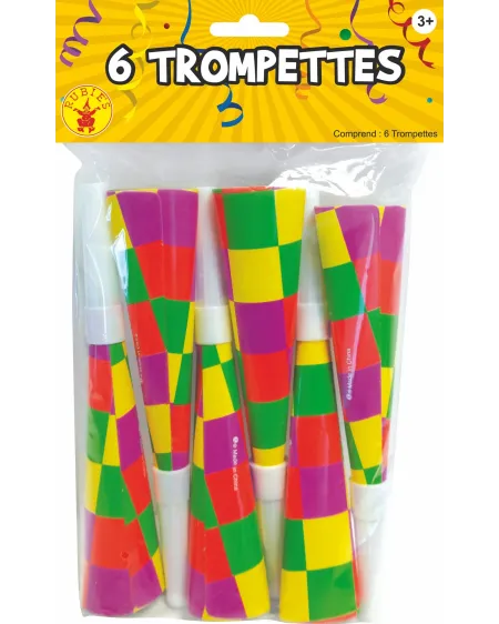 6 TROMPETTES CARTON   RUB440292 RUBIE'S Âge Minimum: 14A -Âge Maxim...