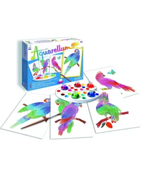 AQUARELLUM JUNIOR LES PERROQUETS  La célèbre technique créative ada...