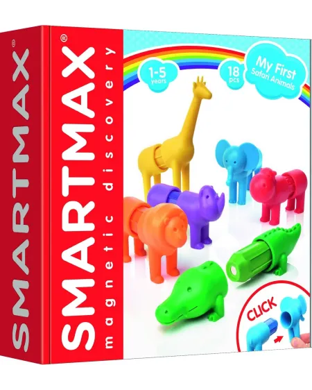 SMARTMAX ANIMAUX SAFARI  Des animaux à construire à l'aide des 18 p...