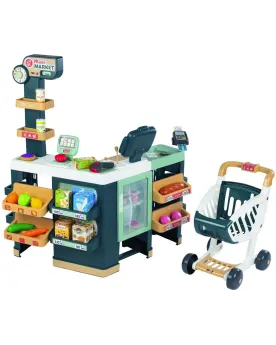 MAXI MARKET  Avec une caisse électronique, un scanner, un frigo, un...