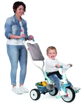 TRICYCLE BE MOVE CONFORT BLEU Armature métallique avec roues silenc...