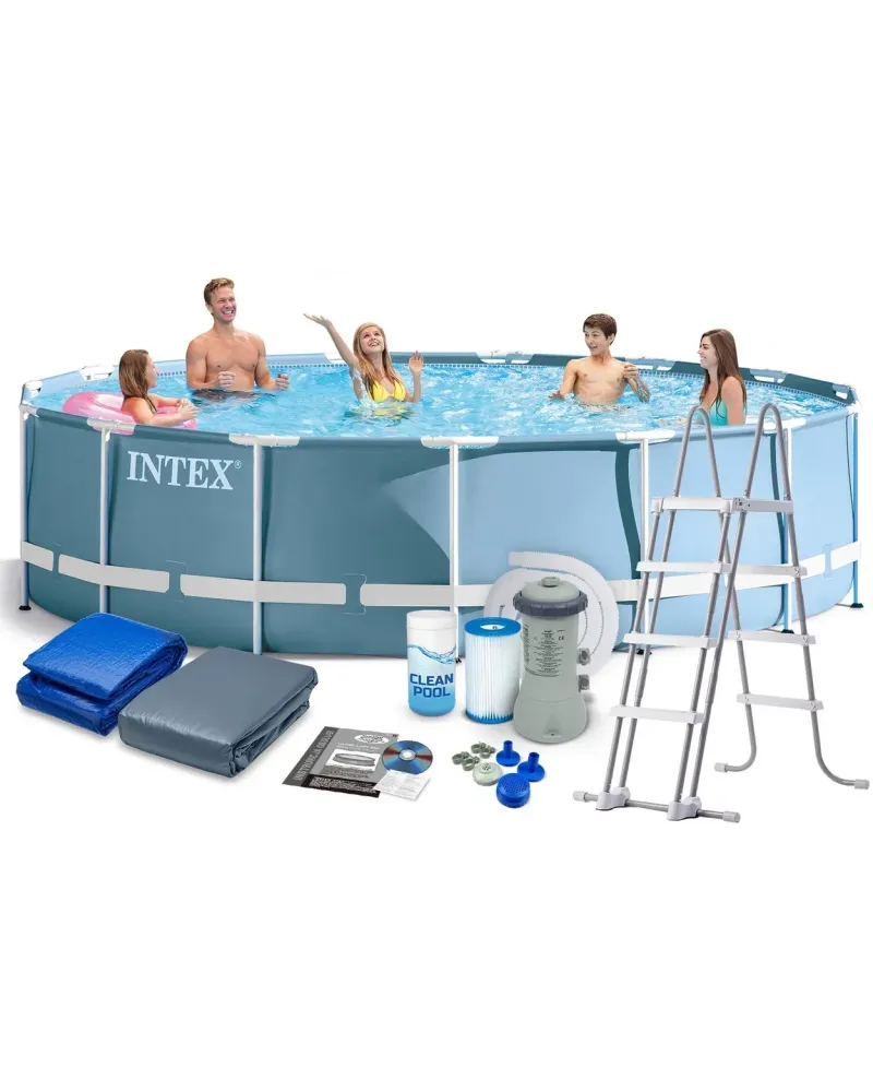 PISCINE SEMI RIGIDE 457*122 + POMPE  457 x 122 H cm. Pompe 3407 L/H...