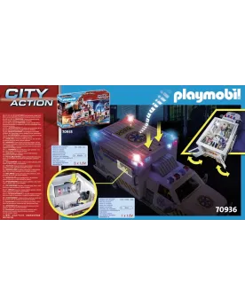 AMBULANCE AVEC SECOURISTES ET BLESSE   PMB70936 PLAYMOBIL Âge Minim...