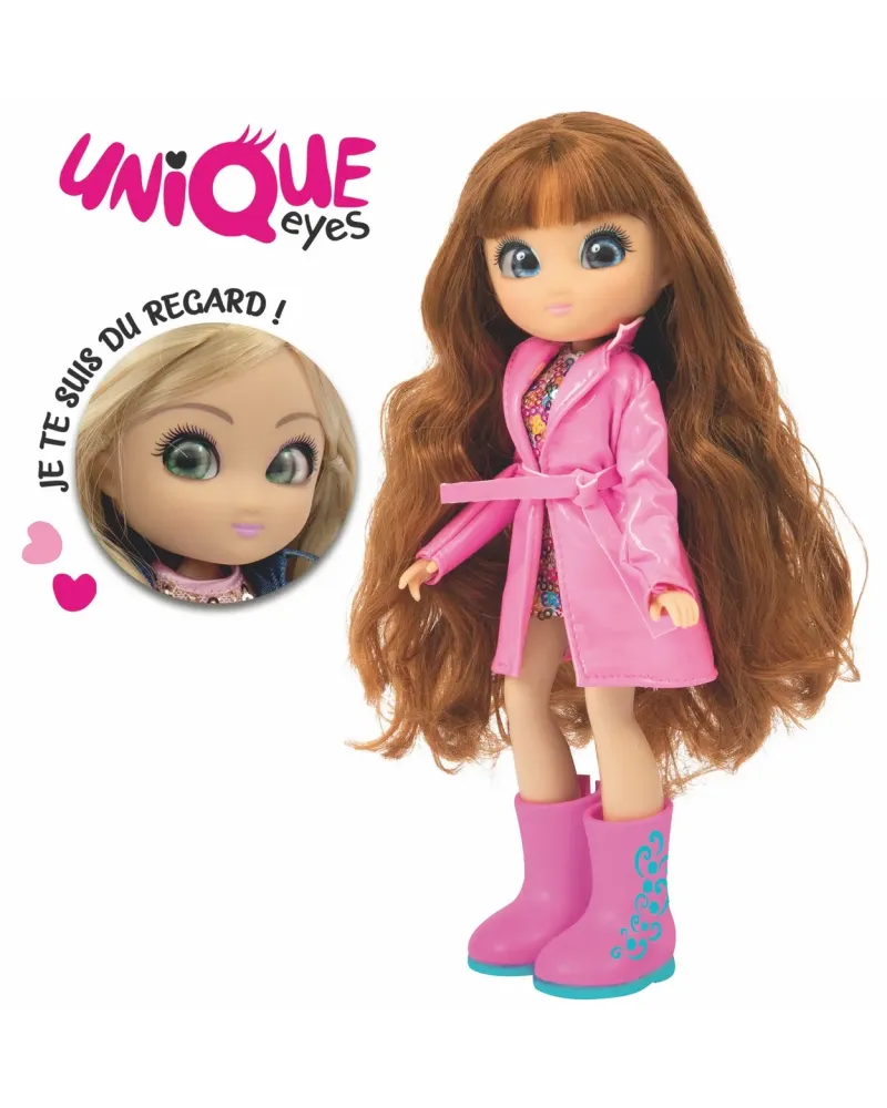 POUPEE UNIQUE EYES HIVER ASS.  25 cm. C'est magique, elle te suivra...