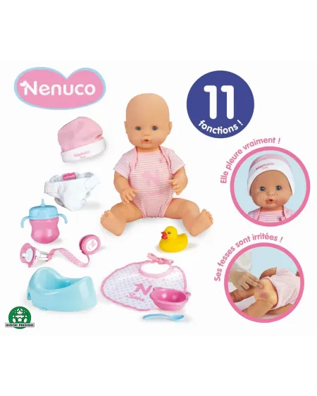 NENUCO SARA 11 FONCTIONS  42 cm. Parfumé qui mange et boit son bibe...