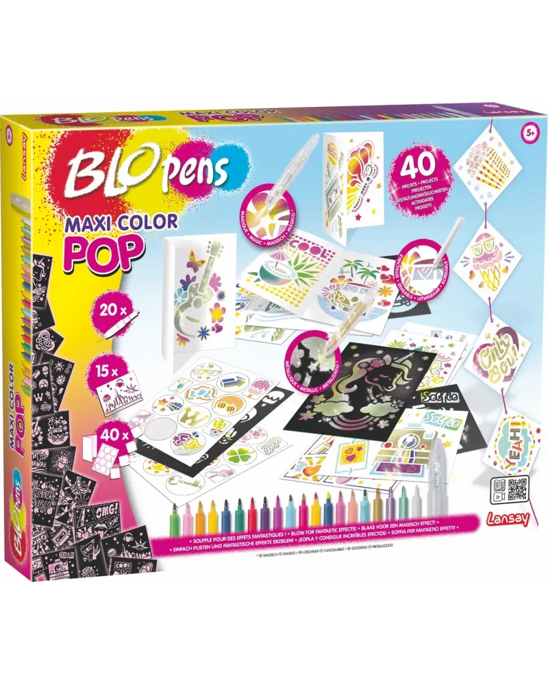 BLOPENS MAXI COLOR POP  Inclus 20 mini Blopens avec encre classique...