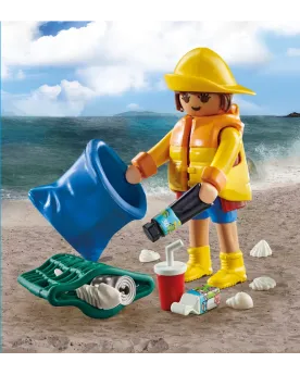 BENEVOLE RAMASSAGE DE DECHET  GAMME SPECIAL PLUS PMB71163 PLAYMOBIL...