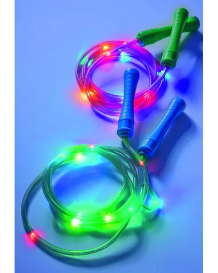 CORDE A SAUTER LUMINEUSE  Réglable. Maximum 210 cm. ALD60345  Âge M...