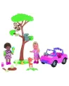STEFFI SAFARI 2 POUPEES + JEEP  1 jeep, 2 poupée, 4 animaux et des ...