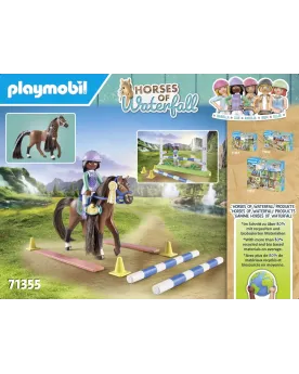 ZOE ET BLAZE AVEC PARCOURS D'OBSTACLES   PMB71355 PLAYMOBIL Âge Min...
