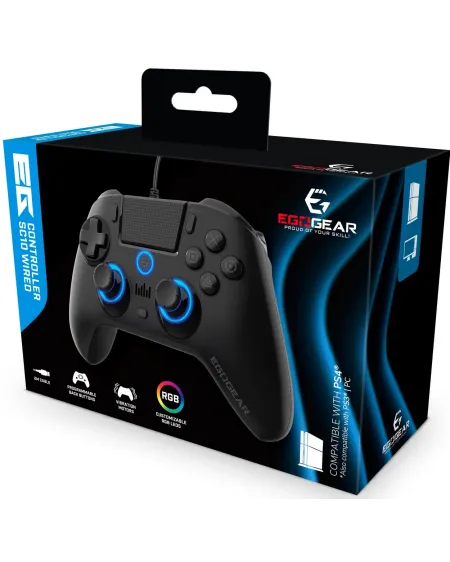 PL4 MANETTE FILAIRE SC10 AUDIO NOIRE  Compatible PS4, PS3 & PC;Câbl...