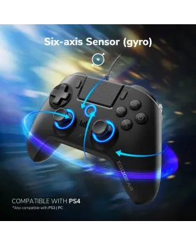 PL4 MANETTE FILAIRE SC10 AUDIO NOIRE  Compatible PS4, PS3 & PC;Câbl...