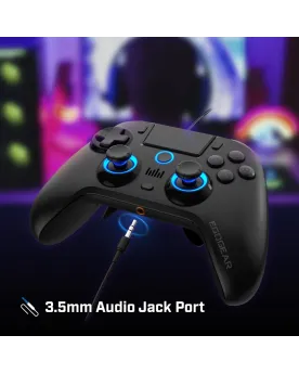 PL4 MANETTE FILAIRE SC10 AUDIO NOIRE  Compatible PS4, PS3 & PC;Câbl...