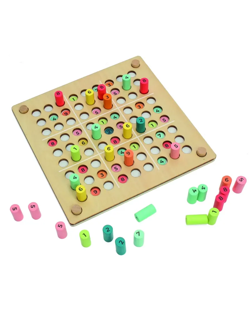 SUDOKU DES COULEURS BOIS  En bois. Avec 40 grilles modèles. ALO507 ...