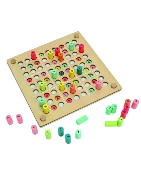 SUDOKU DES COULEURS BOIS  En bois. Avec 40 grilles modèles. ALO507 ...