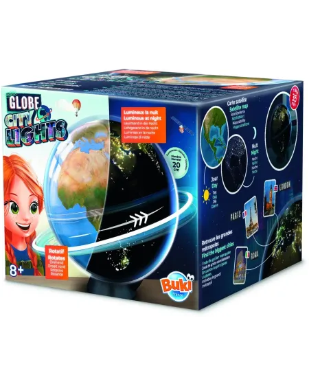 GLOBE CITYLIGHTS Un globe rotatif avec les frontières géographiques...