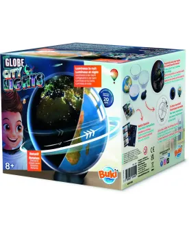 GLOBE CITYLIGHTS Un globe rotatif avec les frontières géographiques...