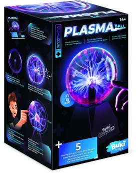 BOULE PLASMA  Elle réagit aux sons et au toucher et crée des éclair...