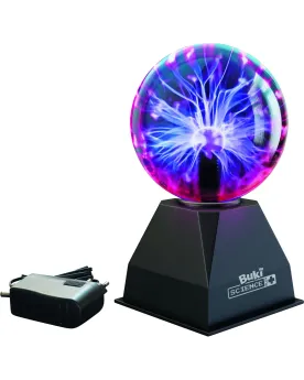 BOULE PLASMA  Elle réagit aux sons et au toucher et crée des éclair...