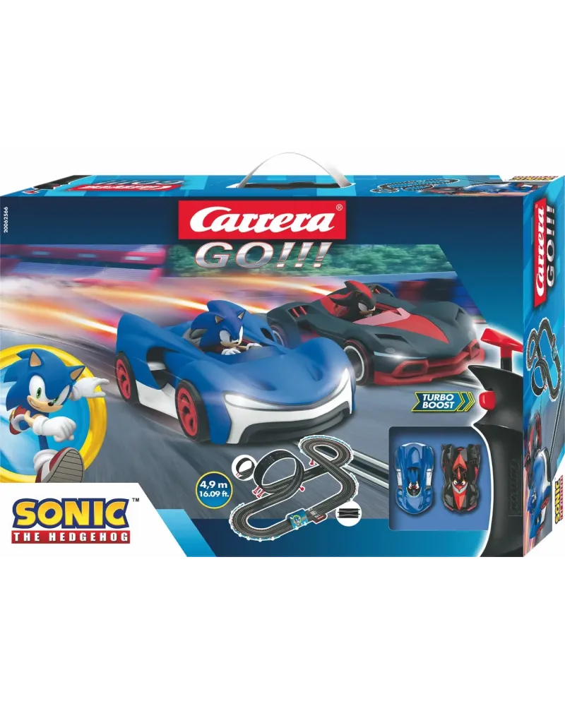 CIRCUIT 4.9M SONIC  4 M 90. 2 voitures. Adaptateur inclus. CAR62566...