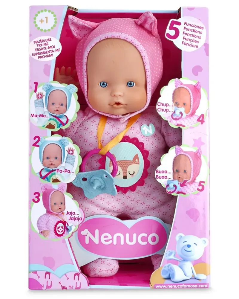 NENUCO POUPON 5 FONCTIONS  30 cm. Bébe parfumé. Dit papa et maman, ...
