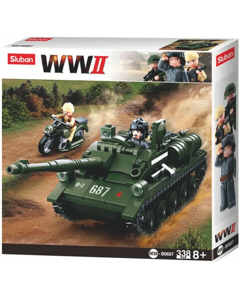 WORLD WAR ALLIE TANK DESTROYER  338 pièces. SLU38-B0687 SLUBAN Âge ...