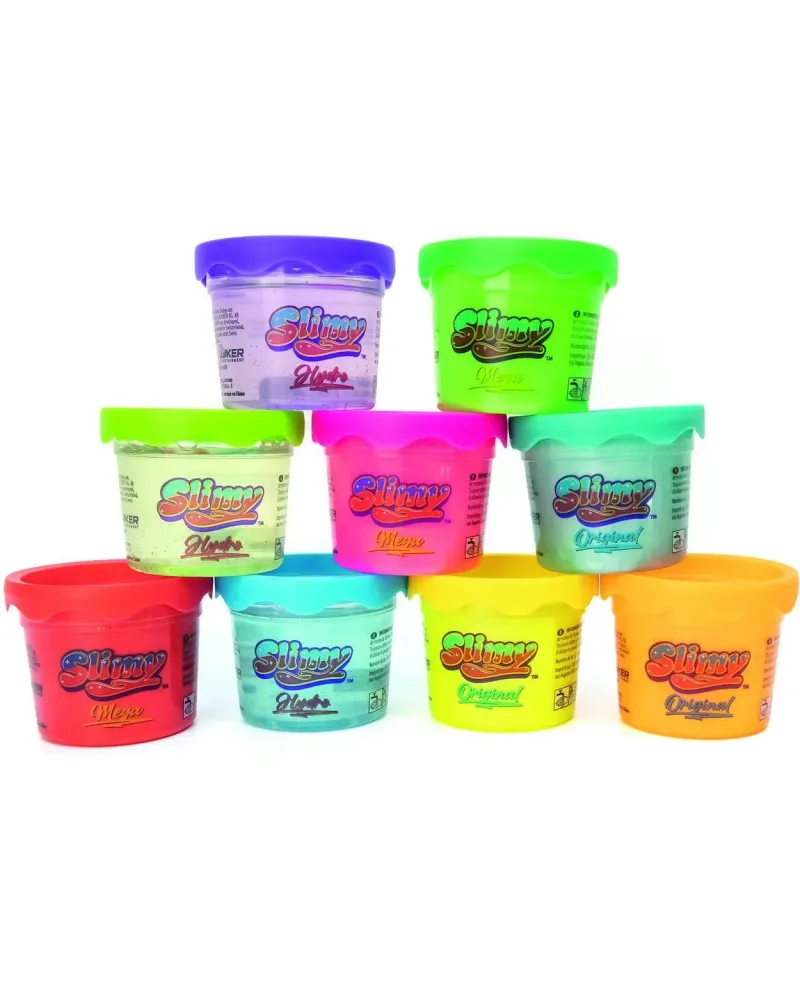 1M DE SLIME 34 POTS DE 56GR  34 pots de slime : à paillettes, fluo,...