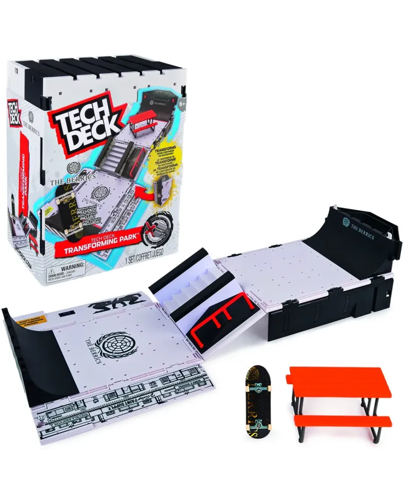TECH DECK X-CONNECT TRANSFORMING PARK  La valise s'ouvre pour faire...