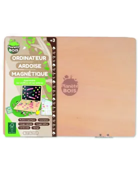 ORDI ARDOISE MAGNETIQUE CRAIE  Ordinateur portable de 30 x 22 cm en...