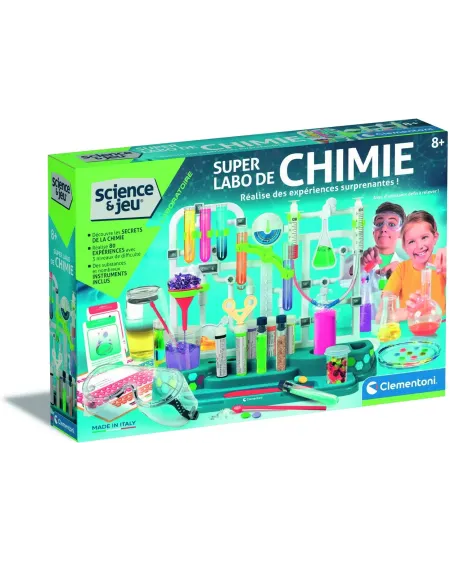 SUPER LABO DE CHIMIE  PLus de 80 expériences. Un espace dédié aux s...