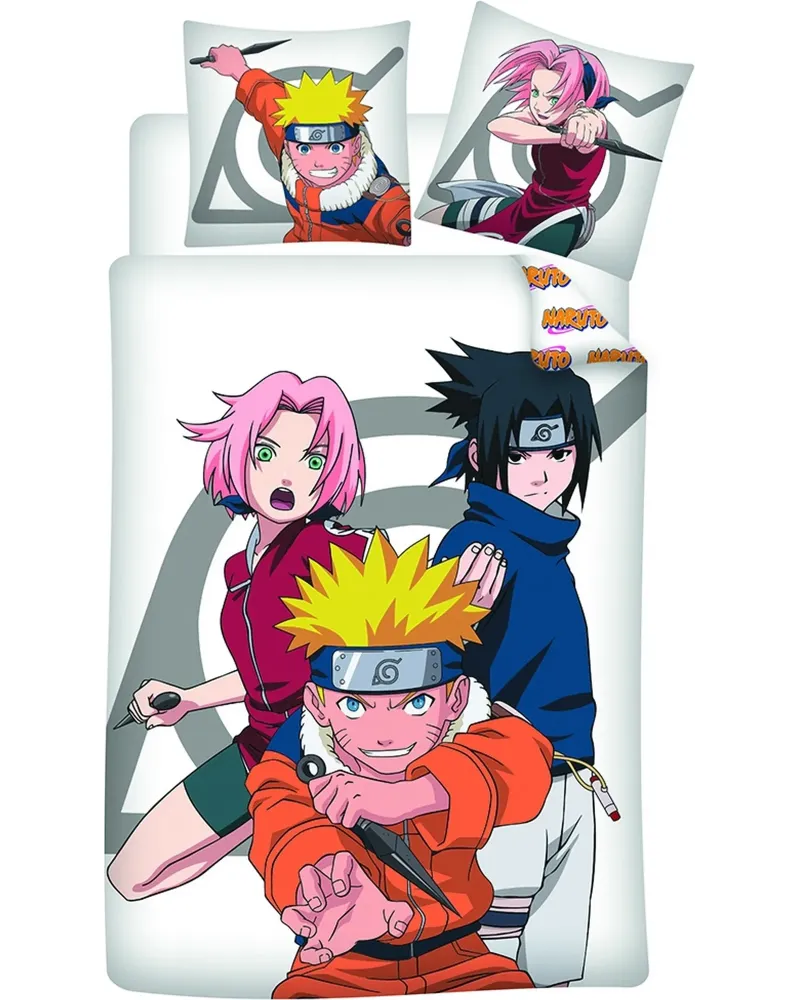 HOUSSE COUETTE POLYCOTON NARUTO  Housse : 140 x 200 cm + 1 taie. En...