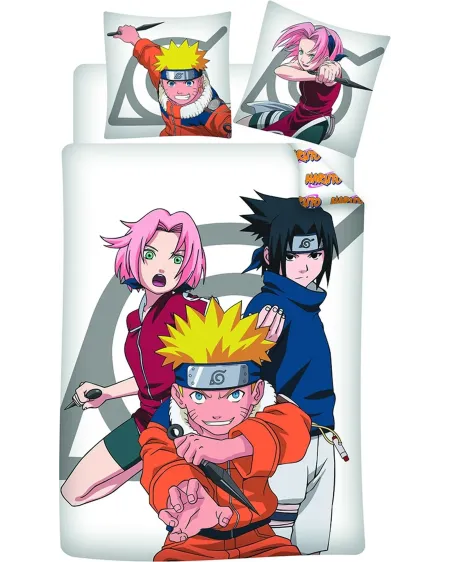 HOUSSE COUETTE POLYCOTON NARUTO  Housse : 140 x 200 cm + 1 taie. En...