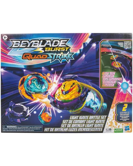BEYBLADE QUAD STRIKE LIGHT SET DE COMBAT Technologie Beyblade QuadS...