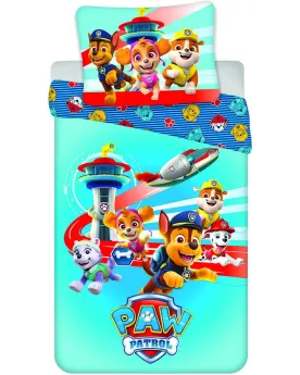 HOUSSE COUETTE POLYCOTON PAW PATROL BLEU  Housse : 140 x 200 cm + 1...