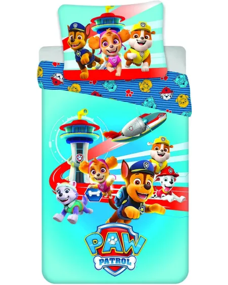 HOUSSE COUETTE POLYCOTON PAW PATROL BLEU  Housse : 140 x 200 cm + 1...