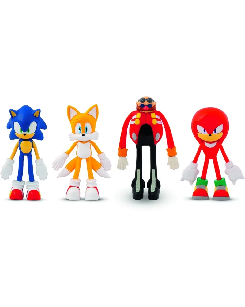 BENDEMS SONIC PACK DE 4  Figurines flexibles à l'effigie de tes hér...