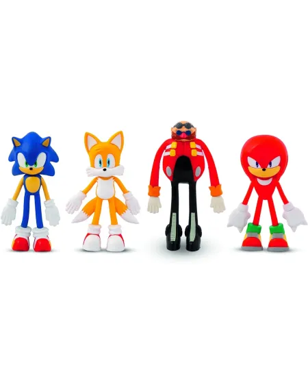 BENDEMS SONIC PACK DE 4  Figurines flexibles à l'effigie de tes hér...
